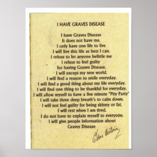 Poster Tan I have Graves Disease