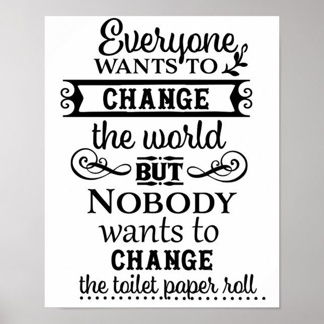 Poster Tan Lin Look Changer de toilette Papier Salle de b (Devant)