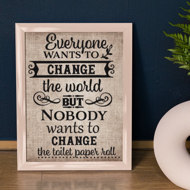 Poster Tan Lin Look Changer de toilette Papier Salle de b (Créateur téléchargé)