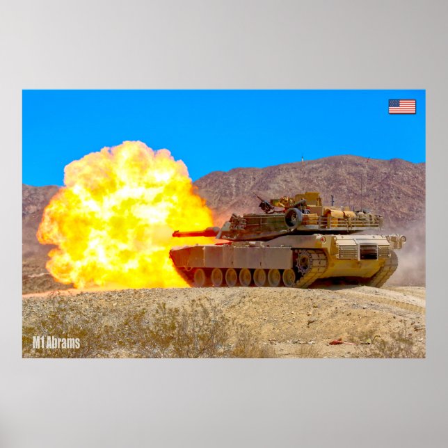 Poster TANK DE BATAILLE - M1 Abrams (Devant)