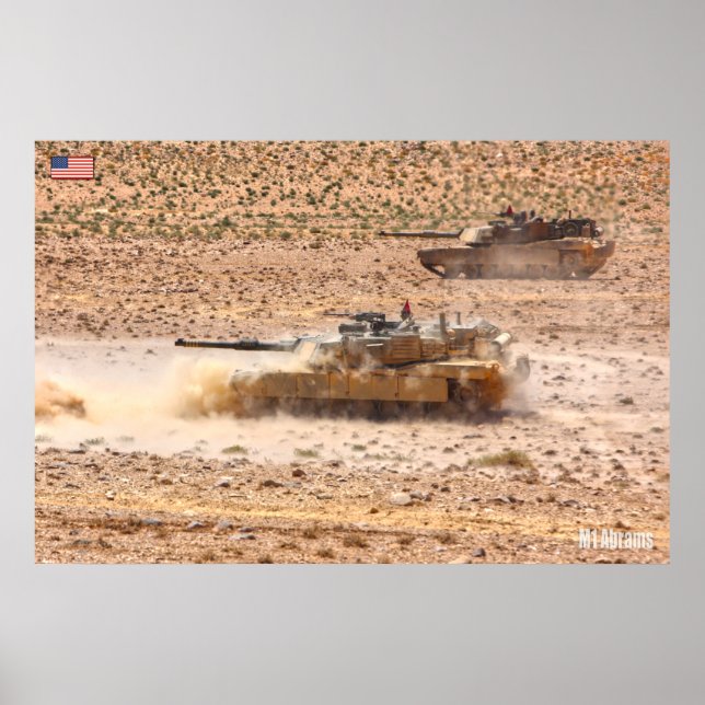 Poster TANK DE BATAILLE - M1 Abrams (Devant)