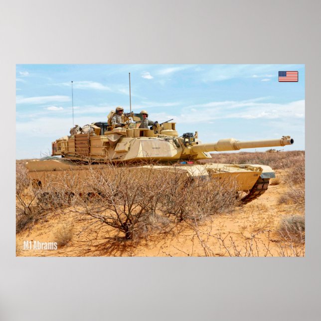 Poster TANK DE BATAILLE - M1 Abrams (Devant)