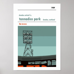 Poster Tannadice, Dundee. Copie de stade de projecteurs