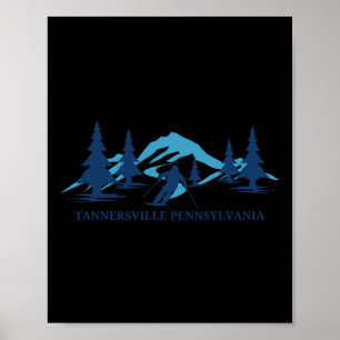 Poster Tannersville Pennsylvania Ski Resort Ski