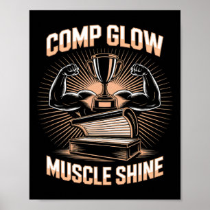 Poster Tanning Lumineuse Comp Fitness Buffs Athlètes Homm