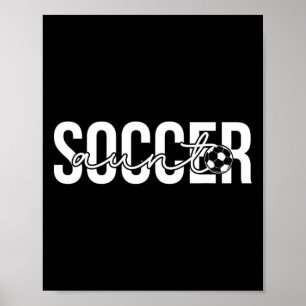 Poster Tante de football Tante fière d'un joueur de footb