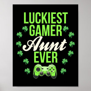 Poster Tante de joueur la plus chanceuse jamais manette T