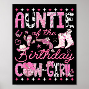 Poster Tante de la cowgirl d'anniversaire Rodeo Western R