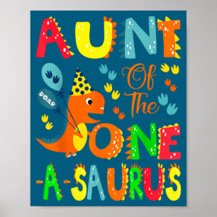 Poster Tante du garçon du premier anniversaire de One-a-s