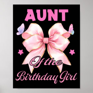 Poster Tante fille d'anniversaire correspondant coquette 