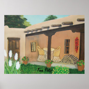 Poster Taos Patio ~ Paysage