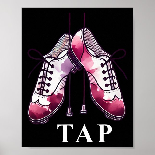 Poster Tap Dance Lover Dancing Chaussures Concours Danseu (Devant)