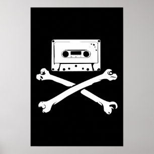 Poster Taping à la maison de piraterie de bande et de