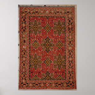 Poster Tapis anatolien d'Ushak d'étoile, 1585