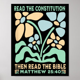 Poster Tapis Anti Trump Lire la Constitution et la Bible