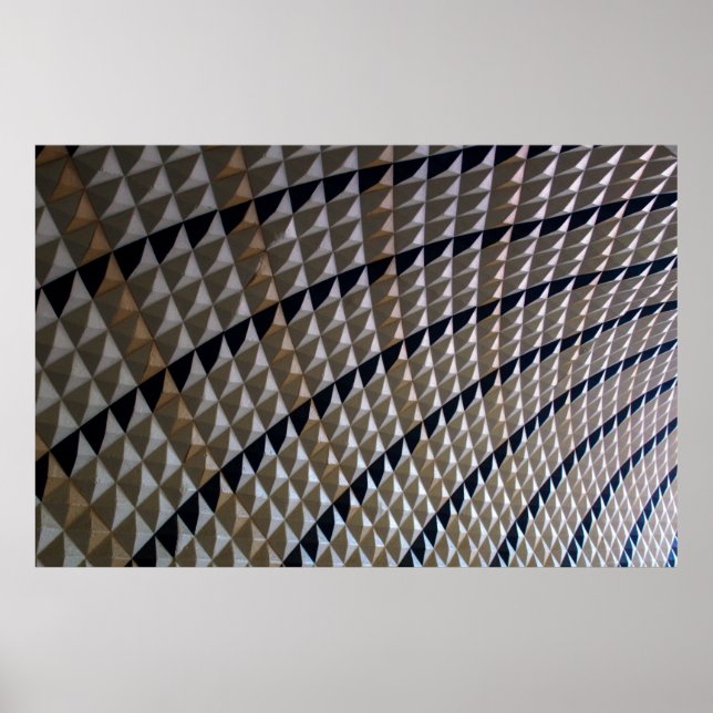 Poster Tapis blanc, noir et marron (Devant)