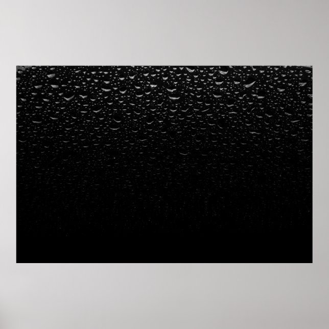 Poster Tapis de la zone florale noire et blanche (Devant)