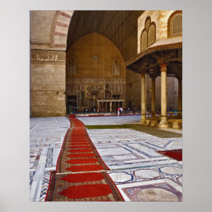 Poster Tapis de prière menant à une mosquée islamique, Le