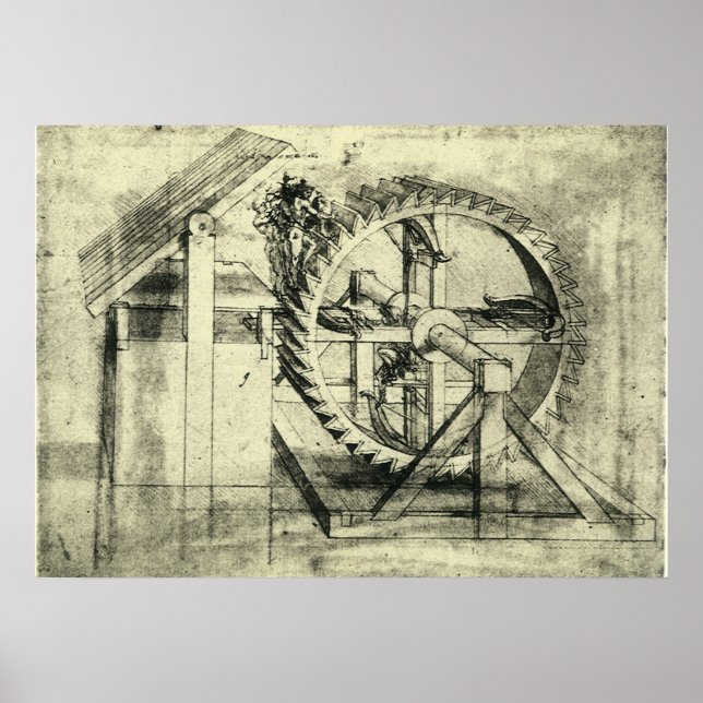 Poster Tapis propulsé par Leonardo da Vinci (Devant)