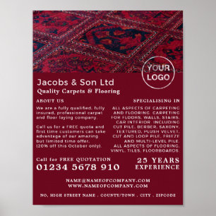 Poster Tapis Rouge, Couche Tapis, Publicité sur poitrine