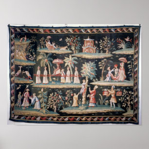 Poster Tapisserie dans le style Chinoiserie de John van