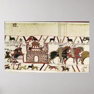 Poster Tapisserie de Bayeux Earl Harold au duc de Normand