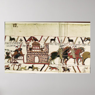 Poster Tapisserie de Bayeux Earl Harold au duc de Normand