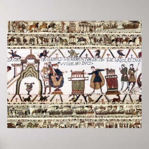 Poster TAPISserie DE BAYEUX Harold fit un serment sur des
