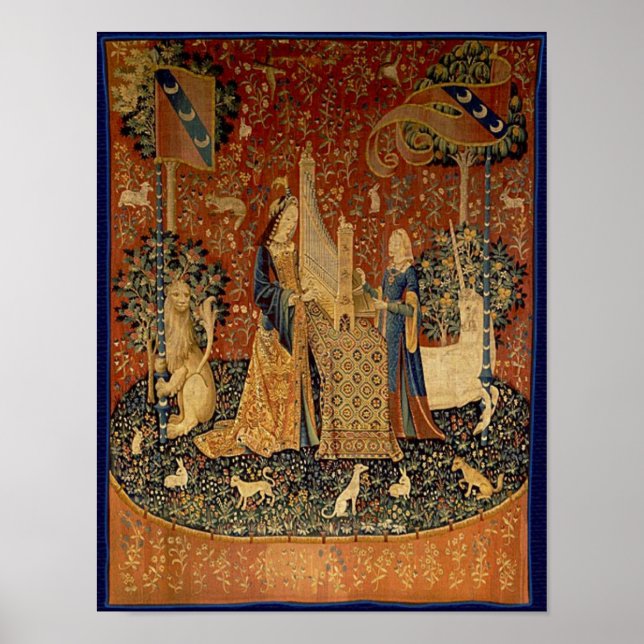 Poster Tapisserie de La Dame à la licorne (Devant)