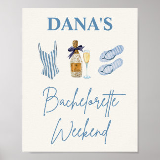 Poster Tapisserie de la soirée de bachelorette personnali