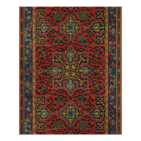 Tapisserie de tapis persan rouge bleu classique