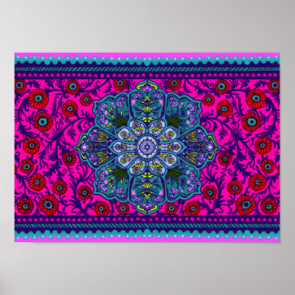Poster Tapisserie florale