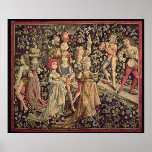 Poster Tapisserie représentant danseurs et musiciens (Devant)
