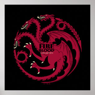 Poster Targaryen Sigil - Feu et Sang