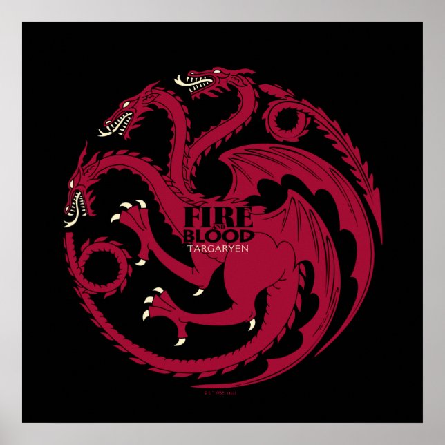 Poster Targaryen Sigil - Feu et Sang (Devant)