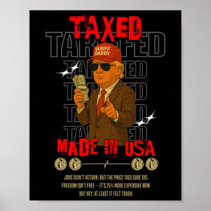 Poster Tarif Daddy Funny Trump Design - Mème politique A
