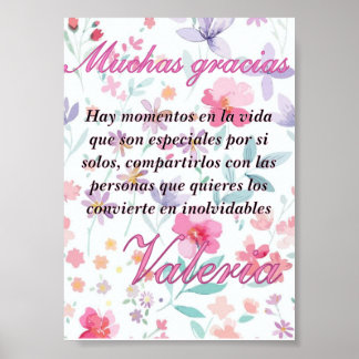 Poster Tarjeta de agradecimiento