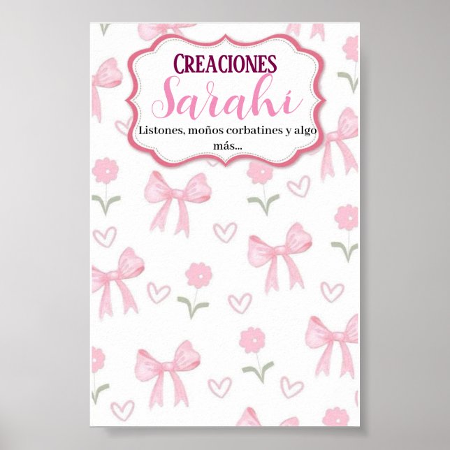 Poster Tarjeta para moños (Devant)
