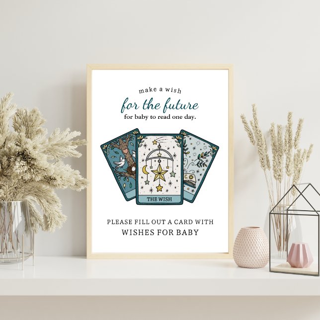 Poster Tarot Baby Shower Wishes for Baby Activity Sign (Créateur téléchargé)