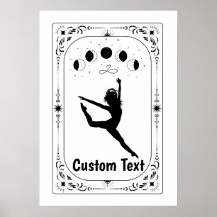 Poster Tarot personnalisé Danseuse céleste Zodiaque Balle