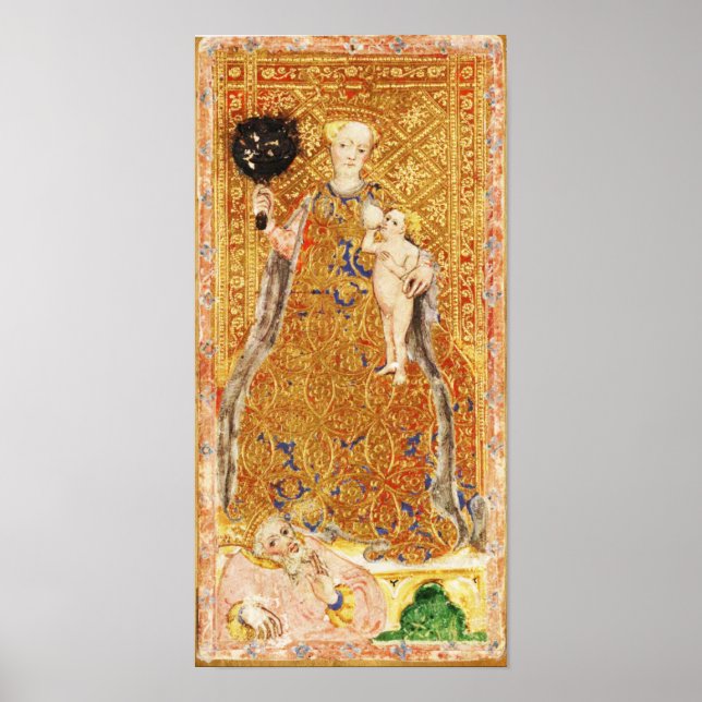 POSTER TAROTES DE RENAISSANCE ANTIQUE 2 / LA PAPIE (Devant)