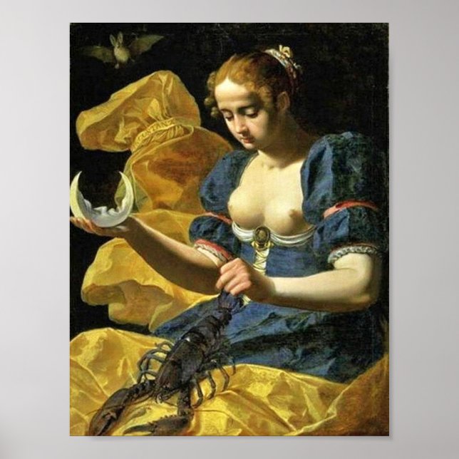 POSTER TAROTS ANCIENS RENAISSANCE 18 / LA LUNE (Devant)