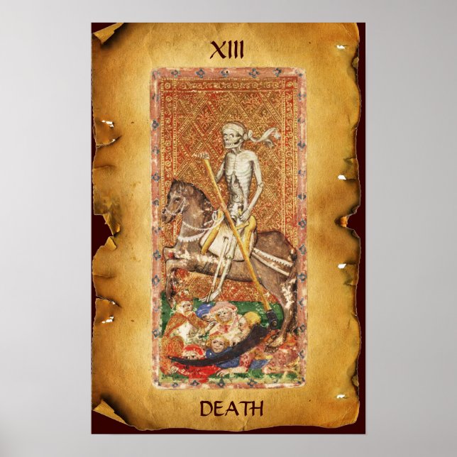 POSTER TAROTS DE RENAISSANCE ANTIQUE 13 / MORT (Devant)