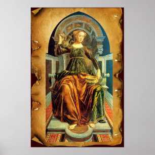POSTER TAROTS DE RENAISSANCE ANTIQUE 14 / TEMPÉRANCE