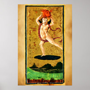 POSTER TAROTS DE RENAISSANCE ANTIQUE 19 / LE SOLEIL