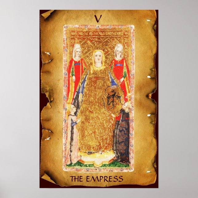 POSTER TAROTS DE RENAISSANCE ANTIQUE 5 / L'EMPRESS (Devant)