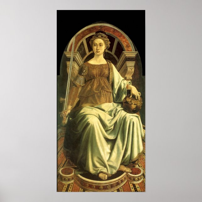 POSTER TAROTS DE RENAISSANCE ANTIQUE 8 / JUSTICE (Devant)