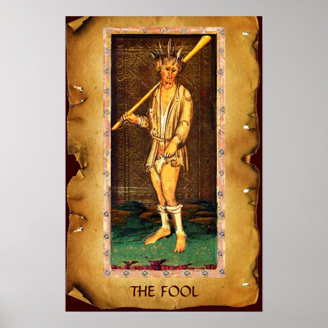 POSTER TAROTS DE RENAISSANCE ANTIQUE / FOOL (Devant)