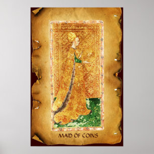 POSTER TAROTS DE RENAISSANCE ANTIQUE / MAIN DE PIÈCES