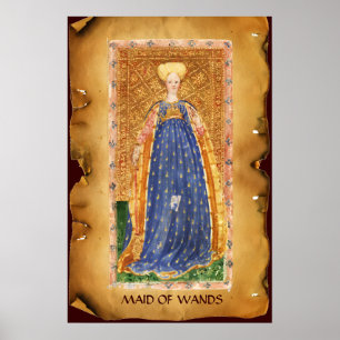 POSTER TAROTS DE RENAISSANCE ANTIQUE / MAIN DE VÊTEMENTS